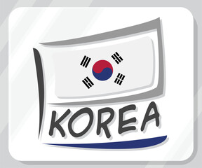 Illustration of Korea Pride Flag Icon
