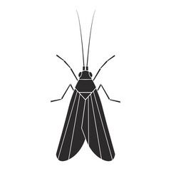 Insect order trichoptera caddisfly geometric icon vector illustration