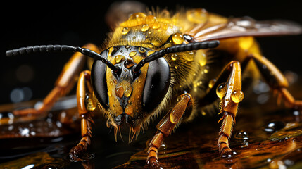 close up of a wasp