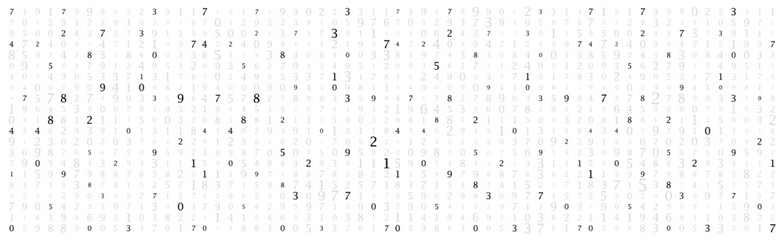 Fototapeta Matrix background. Cyber security with binary code. Rapidly falling randomly white numbers. Decoding algorithms hacked software. Big data visualization. obraz