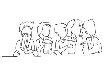 people cinema movie group crowd watch entertainment popcorn eat lifestyle line art