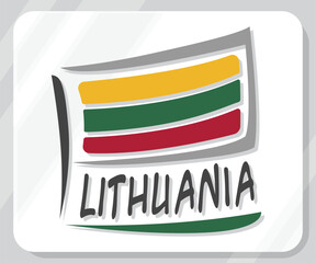 Illustration of Lithuania Pride Flag Icon
