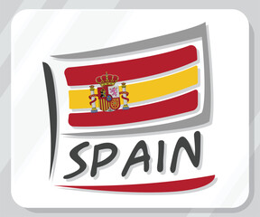 Obraz premium Illustration of Spain Pride Flag Icon 