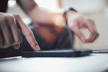 Social media and digital online concept, man using smart phone. The concept of living on vacation and playing social media. Social Distancing ,Working From Home