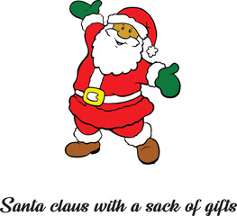 Santa Claus with a sack of gifts