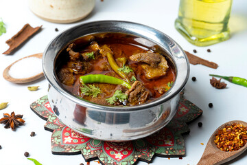 Beef Korma Traditional Pakistani Cuisine Side View