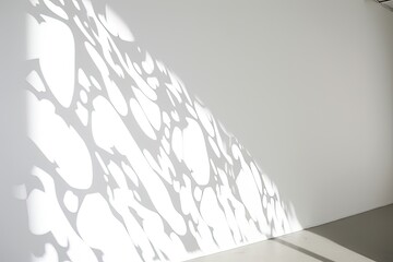 shadows patterns on white studio wall