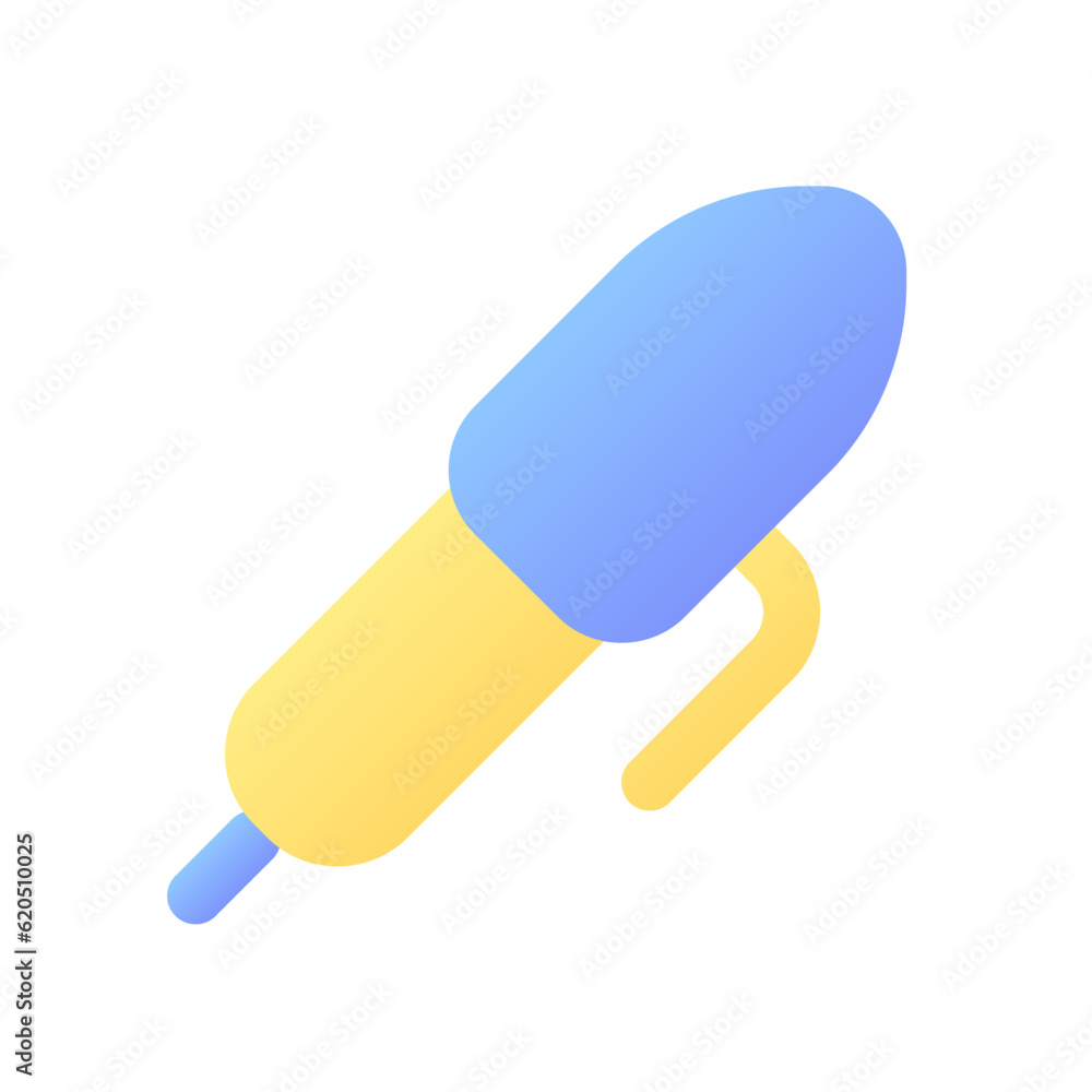 Poster pen pixel perfect flat gradient color ui icon. text typing in chat. communication online. simple fil