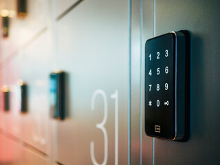 Lockers with keypad lock Locker Room Public facility Safety system