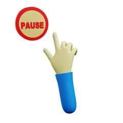 Fototapeta premium Pause button click 