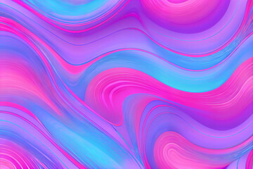 Abstract background fluid waving, holographic color, glossy and glowing, Iridescent Texture.  - Generative AI