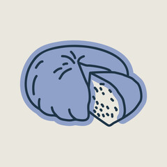 Goat Cheese vector icon. Farm animal sign