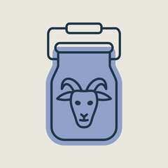 Can container for milk vector icon