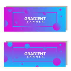 Abstract background gradient purple banner design vector