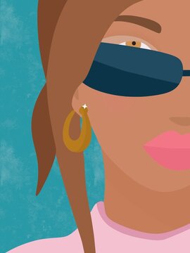 Woman Wearing Sunglasses 