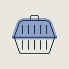 Pet carrier vector isolated icon. Pet animal sign