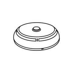 Icon robot vacuum cleaner. Smart robotic household appliance for cleaning. Isometric. Vector illustration isolated on white background.