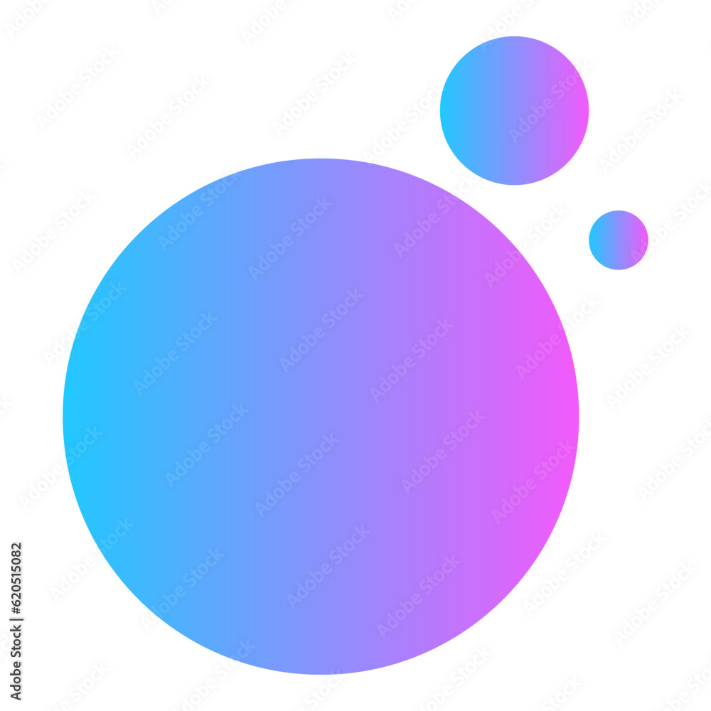 Poster blue purple linear gradient circles brochure element design. vector illustration with empty copy spa