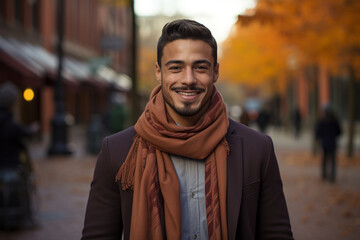 the cultural diversity within the Muslim community, featuring a Muslim guy dressed in traditional attire from his specific cultural background, emphasizing the richness and beauty Generative AI