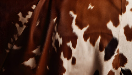 Brown and white cowhide texture, Generative AI - obrazy, fototapety, plakaty