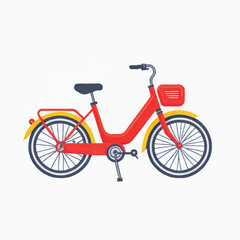 vector push bike illustration isolated on white background. bike isolated vector