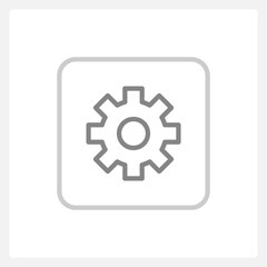 Normal settings button UI element template. Editable isolated vector dashboard component. Flat user interface. Visual data presentation. Web design widget for mobile application with light theme