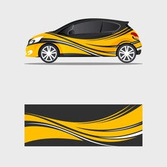 wrapping car decal luxury trendy design vector.