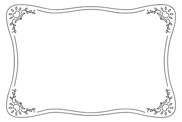 Ornament frame artwork calligraphic pattern ornate art border