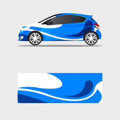 wrapping car decal wave liquid design vector