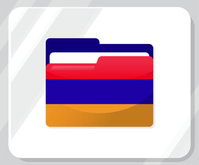 Armenia Glossy Folder Flag Icon
