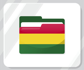 Bolivia Glossy Folder Flag Icon
