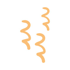 Wavy yellow strokes brochure element design. Primitive art. Vector illustration with empty copy space for text. Editable shapes for poster decoration. Creative and customizable frame