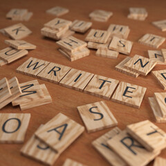 WRITE Text Scrabble Letters