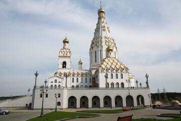 Belarus Minsk All Saints Church on a sunny autumn day