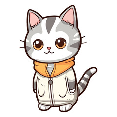 Charming Minskin: Captivating 2D Cat Illustration