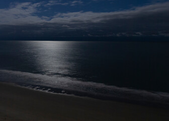 Stars and moonlight reflecting at Myrtle Beach