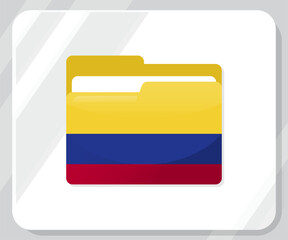 Colombia Glossy Folder Flag Icon
