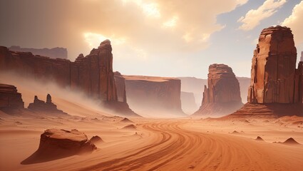 Fototapeta na wymiar Monument Valley in Sand Dune