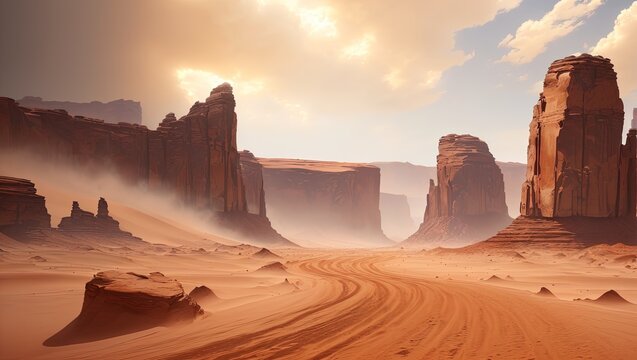 Monument Valley in Sand Dune