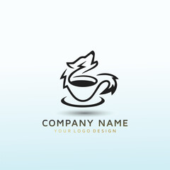 Wolf Coffee vector logo design