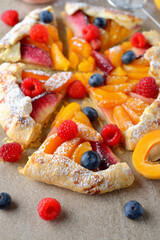 Tart with apricots