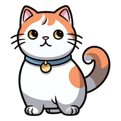 Obraz premium Fluffy Companion: Irresistible 2D Munchkin Cat Illustration