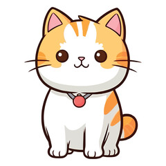 Obraz premium Fluffy Companion: Irresistible 2D Munchkin Cat Illustration