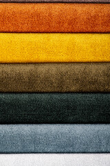 a variety of fabrics with a color palette - 620530003