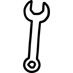 Doodle Spanner Or Wrench Illustration