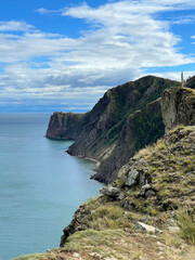 Beautiful view of Lake Baikal, Cape Khoboy, Olkhon, Russia