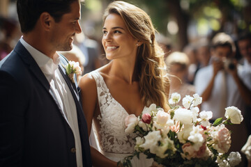 Wedding Couple. Generative Ai