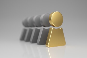 Team leader. Standing out from the crowd