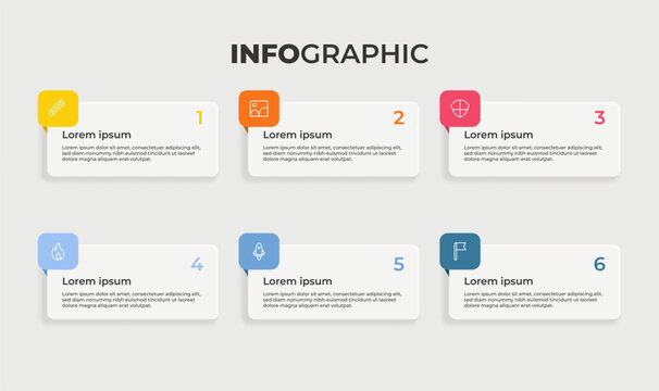 Business timeline infographic Glass morphism effect vector illustration