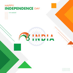 76 year Happy independence day India, 15th August, Template for Poster, Banner, Advertising, or Greeting card